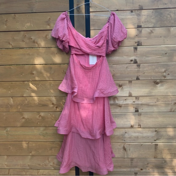 Funky Pink Layered Dress - Picture 1 of 6